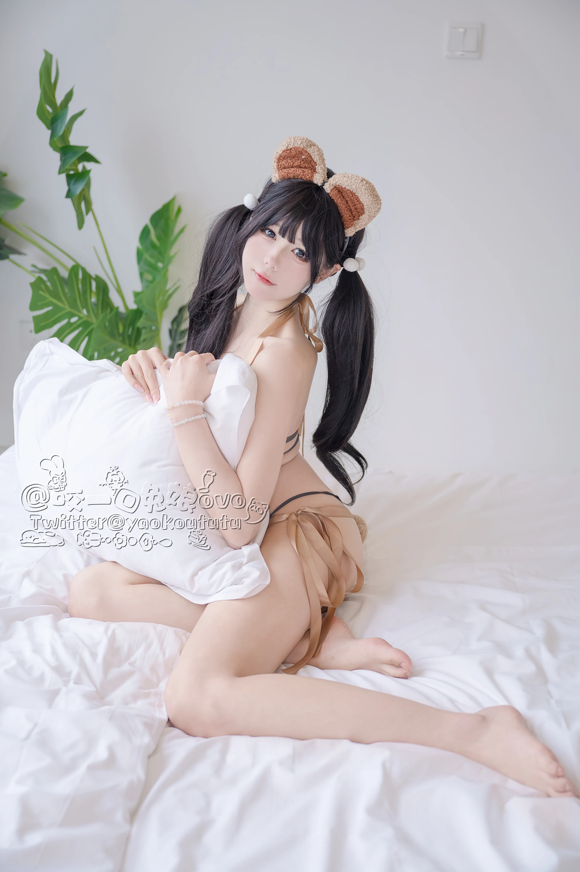 咬一口兔娘(黏黏团子兔) - NO.010 小熊睡衣 3